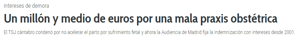 Negligencias médicas Partos