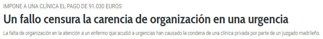Falta de organización sanitaria